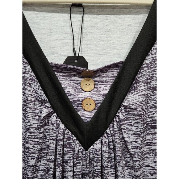 NEW! Noracora Gray Heathered Print Long Sleeve Pocket Maxi Dress, XL - Picture 2 of 8